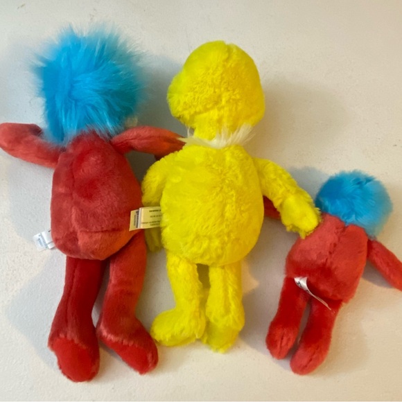 Dr. Seuss Thing 1 Thing 2 Sneetch Plush Stuffed Animal Aurora Plush Soft Lot - Picture 5 of 5